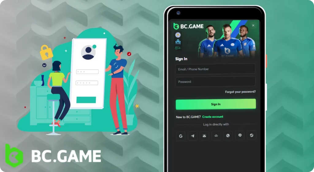 Simple guide to sign in BC.Game via App